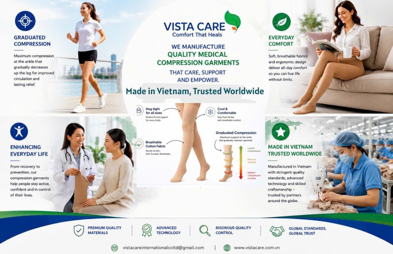Patient wearing compression garment